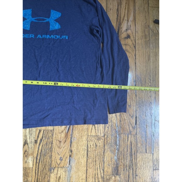 Men’s Large Under Armour Long Sleeve T Shirt Navy Blue - Picture 6 of 6